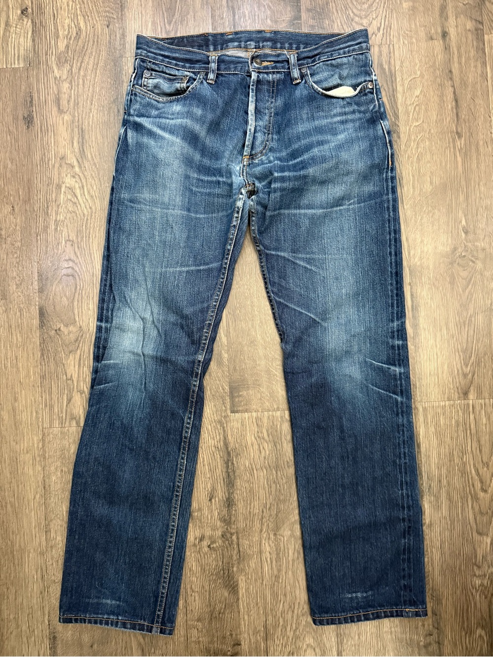 3sixteen ST-101X Slim Leg Button Fly Japanese Selvedge Distressed Jeans Size 32